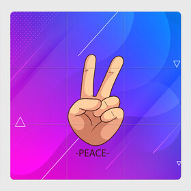Магнитный плакат 3Х3 с принтом ВСЕМ МИР | PEACE (Z) в Санкт-Петербурге, Полимерный материал с магнитным слоем | 9 деталей размером 9*9 см | anarchy | hippies | peace | анархизм | анархия | два пальца | знак | знаки | любовь | мир | мир всем | хиппи