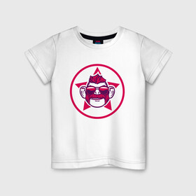 Детская футболка хлопок с принтом Шимпински астронавт в Санкт-Петербурге, 100% хлопок | круглый вырез горловины, полуприлегающий силуэт, длина до линии бедер | epic games | астронавт | иллюстрация | королевская битва | орден | фортнайт