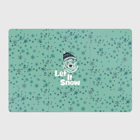 Магнитный плакат 3Х2 с принтом Зима снежинки в Санкт-Петербурге, Полимерный материал с магнитным слоем | 6 деталей размером 9*9 см | Тематика изображения на принте: let it snow | зима | идёт снег | медведь | метель | нг | новый год | рождество | снег | снегопад | снежинки