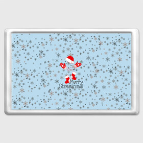 Магнит 45*70 с принтом Рождественская метель  в Санкт-Петербурге, Пластик | Размер: 78*52 мм; Размер печати: 70*45 | let it snow | merry christmas | зима | идёт снег | медведь | метель | нг | новый год | рождество | с рождеством | снег | снегопад | снежинки