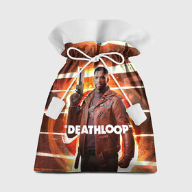 Подарочный 3D мешок с принтом Кольт Ван Deathloop в Санкт-Петербурге, 100% полиэстер | Размер: 29*39 см | bethesda | colt vahn | deathloop | games | gun | julianna 