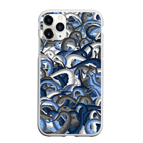 Чехол для iPhone 11 Pro Max матовый с принтом Синий камуфляж с щупальцами в Санкт-Петербурге, Силикон |  | камуфляж | ктулху | милитари | море | морской | осьминог | рыбак | щупальца