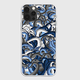 Чехол для iPhone 12 Pro Max с принтом Синий камуфляж с щупальцами в Санкт-Петербурге, Силикон |  | камуфляж | ктулху | милитари | море | морской | осьминог | рыбак | щупальца