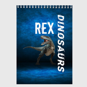 Скетчбук с принтом Dinosaurs Rex 3D в Санкт-Петербурге, 100% бумага
 | 48 листов, плотность листов — 100 г/м2, плотность картонной обложки — 250 г/м2. Листы скреплены сверху удобной пружинной спиралью | dinosaurs rex | tyrannosaurus | динозавры | принт с динозавром | рекс | тиранозавр | топ | тренд