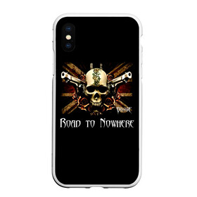 Чехол для iPhone XS Max матовый с принтом Road to Nowhere - Bullet For My Valentine в Санкт-Петербурге, Силикон | Область печати: задняя сторона чехла, без боковых панелей | bullet for my valentine | jeff killed john | matthew tuck | michael paget | булет фор май валентайн | джефф убил джона | майкл пэджет | метал | музыка | мэтт | мэттью так | пуля для моей возлюбленной | рок группа