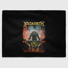 Плед 3D с принтом Megadeth в Санкт-Петербурге, 100% полиэстер | закругленные углы, все края обработаны. Ткань не мнется и не растягивается | megadeth | metal | trash metal | группы | метал | музыка | рок | треш метал