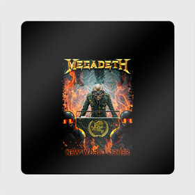 Магнит виниловый Квадрат с принтом Megadeth в Санкт-Петербурге, полимерный материал с магнитным слоем | размер 9*9 см, закругленные углы | megadeth | metal | trash metal | группы | метал | музыка | рок | треш метал