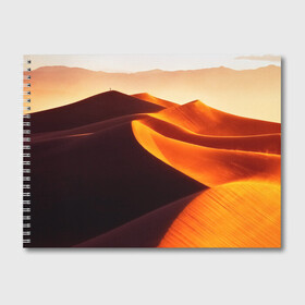 Альбом для рисования с принтом Пустыня дюна барханы в Санкт-Петербурге, 100% бумага
 | матовая бумага, плотность 200 мг. | Тематика изображения на принте: desert | dune | барханы | дюна | песок | пустыня