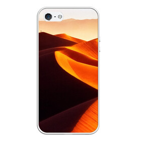 Чехол для iPhone 5/5S матовый с принтом Пустыня дюна барханы в Санкт-Петербурге, Силикон | Область печати: задняя сторона чехла, без боковых панелей | desert | dune | барханы | дюна | песок | пустыня