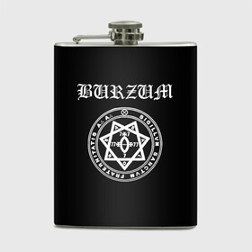 Фляга с принтом Burzum в Санкт-Петербурге, металлический корпус | емкость 0,22 л, размер 125 х 94 мм. Виниловая наклейка запечатывается полностью | black metal | burzum | hard rock | metal | rock | varg vikernes | блек метал | блэк метал | бурзум | варг викернес | метал | норвежская сцена | хард рок