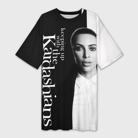 Платье-футболка 3D с принтом Ким Кардашьян в Санкт-Петербурге,  |  | armenian | celebrity | kardashian family | kim kardashian | армянка | знаменитость | ким кардашьян | семейство кардашьян