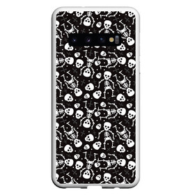 Чехол для Samsung Galaxy S10 с принтом Скелеты в Санкт-Петербурге, Силикон | Область печати: задняя сторона чехла, без боковых панелей | Тематика изображения на принте: halloween | holiday | pumpkin | samayn | vampire | zombie | вампир | вечеринка | день всех святых | зомби | маскарад | мертвец | оборотень | привидение | самайн | светильник джека | скелет | страшный джек | труп | тыква