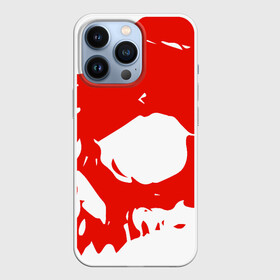 Чехол для iPhone 13 Pro с принтом Веселый роджер в Санкт-Петербурге,  |  | ирокез | красный | скелет | страшный | челюсть | череп