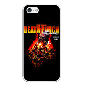 Чехол для iPhone 5/5S матовый с принтом Five Finger Death Punch – Purgatory: Tales From The Pit в Санкт-Петербурге, Силикон | Область печати: задняя сторона чехла, без боковых панелей | 5fdp | 5фдп | ffdp | five finger death punch | ivan lewis greening | ivan moody | айвен льюис грининг | метал группа | рок группа | файв фингер дед панч | ффдп