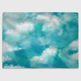 Плед 3D с принтом Голубое Небо | Blue Sky (Z) в Санкт-Петербурге, 100% полиэстер | закругленные углы, все края обработаны. Ткань не мнется и не растягивается | Тематика изображения на принте: blue | blue sky | clouds | firmament | heaven | голубая | голубое небо | небеса | облака | облако