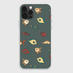Чехол для iPhone 12 Pro Max с принтом Морские рыбки на зеленом фоне в Санкт-Петербурге, Силикон |  | Тематика изображения на принте: fish | summer | tdsmr | весна | зеленый | лето | море | праздник | принт | природа | рыбы