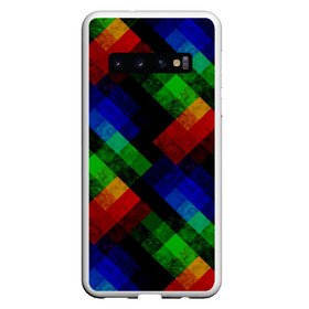 Чехол для Samsung Galaxy S10 с принтом Разноцветный мраморный узор  в Санкт-Петербурге, Силикон | Область печати: задняя сторона чехла, без боковых панелей | абстрактный | зеленый | красный | мраморный | пэчворк | радужный | разноцветный | синий | черный