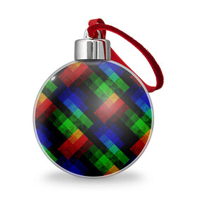 Ёлочный шар с принтом Разноцветный мраморный узор  в Санкт-Петербурге, Пластик | Диаметр: 77 мм | абстрактный | зеленый | красный | мраморный | пэчворк | радужный | разноцветный | синий | черный