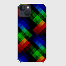 Чехол для iPhone 13 с принтом Разноцветный мраморный узор в Санкт-Петербурге,  |  | абстрактный | зеленый | красный | мраморный | пэчворк | радужный | разноцветный | синий | черный