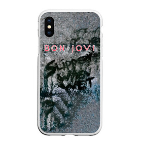 Чехол для iPhone XS Max матовый с принтом Slippery When Wet - Bon Jovi в Санкт-Петербурге, Силикон | Область печати: задняя сторона чехла, без боковых панелей | Тематика изображения на принте: bon jovi | john | альбом | арена | бон | бон джови | глэм | группа | джови | джон | метал | музыка | надпись | песни | поп | попрок | рок | рокер | смайл | солист | софт | стена | хард | хеви | хевиметал