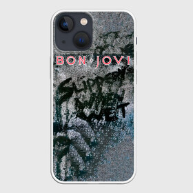 Чехол для iPhone 13 mini с принтом Slippery When Wet   Bon Jovi в Санкт-Петербурге,  |  | bon jovi | john | альбом | арена | бон | бон джови | глэм | группа | джови | джон | метал | музыка | надпись | песни | поп | попрок | рок | рокер | смайл | солист | софт | стена | хард | хеви | хевиметал