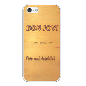 Чехол для iPhone 5/5S матовый с принтом Live and Faithful - Bon Jovi в Санкт-Петербурге, Силикон | Область печати: задняя сторона чехла, без боковых панелей | bon jovi | john | альбом | арена | бон | бон джови | глэм | группа | джови | джон | метал | музыка | надпись | песни | поп | попрок | рок | рокер | смайл | солист | софт | стена | хард | хеви | хевиметал