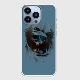 Чехол для iPhone 13 Pro с принтом ОРЕЛ СКВОЗЬ ТКАНЬ в Санкт-Петербурге,  |  | animal | bird | eagle | hunter | power | гордый | гроза | животные | звери | молния | мощь | орел | природа | птица | сила | хищник