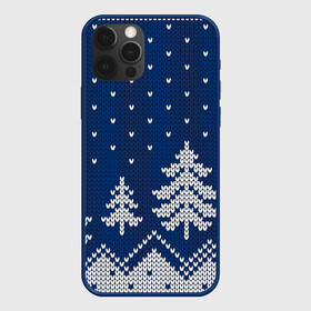 Чехол для iPhone 12 Pro с принтом Зимняя ночь в Санкт-Петербурге, силикон | область печати: задняя сторона чехла, без боковых панелей | арт | вязаный рисунок | вязь | зима | зимняя ночь | лес | новый год | ночь | рисунок | рождество | снег | снеговик | снеговики | снежинка | снежинки