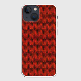 Чехол для iPhone 13 mini с принтом Красная вязь в Санкт-Петербурге,  |  | арт | вязаный рисунок | вязь | новый год | однотонный рисунок | рисунок | рождество