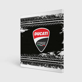 Холст квадратный с принтом Ducati | Дукати (Z) в Санкт-Петербурге, 100% ПВХ |  | audi | audi ag | corse | ducati | ducati motor holding | hypermotard | multistrada | panigale | scrambler | streetfighter | supersport | дукати | корсе | массимо борди | мото | мотокросс | фабио тальони