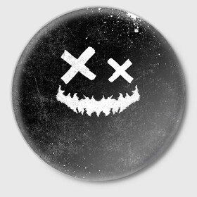 Значок с принтом BW Emoji в Санкт-Петербурге,  металл | круглая форма, металлическая застежка в виде булавки | emoji | smile | глаза крестики | злой смайл | злой смайлик | зубы | контраст | крестики | подарок | пятна | смайл | смайлик | улыбка | эмоджи | эмоция