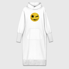 Платье удлиненное хлопок с принтом Смайл желтый в Санкт-Петербурге,  |  | emoji | smile | глаза крестики | злой смайл | злой смайлик | зубы | контраст | крестики | подарок | пятна | смайл | смайлик | улыбка | эмоджи | эмоция
