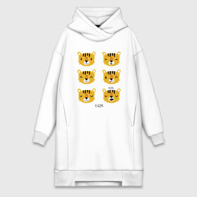 Платье-худи хлопок с принтом Tiger Rawr в Санкт-Петербурге,  |  | 2022 | animal | cat | lion | tiger | год тигра | животные | зверь | зубы | кот | кошка | лев | охотник | полосатый | природа | тигр | тигренок | тигрица | хищник