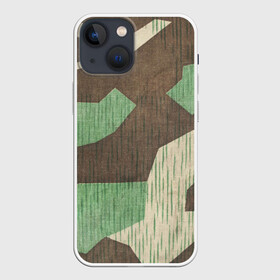 Чехол для iPhone 13 mini с принтом Splittertarnmuster в Санкт-Петербурге,  |  | army | beige | brown | camouflage | green | khaki | military | rhombuses | spots | армейский | бежевый | зелёный | камуфляж | коричневый | милитари | пятна | ромбы | хаки