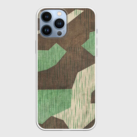 Чехол для iPhone 13 Pro Max с принтом Splittertarnmuster в Санкт-Петербурге,  |  | army | beige | brown | camouflage | green | khaki | military | rhombuses | spots | армейский | бежевый | зелёный | камуфляж | коричневый | милитари | пятна | ромбы | хаки