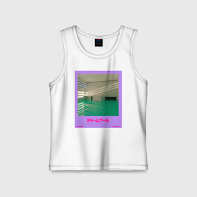 Детская майка хлопок с принтом Vaporwave pool 1 в Санкт-Петербурге,  |  | Тематика изображения на принте: 90s | dreampool | green | pool | retro | retrowave | vapor | vaporwave