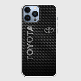 Чехол для iPhone 13 Pro Max с принтом TOYOTA STEEL HONEYCOMBS в Санкт-Петербурге,  |  | toyota | авто | автомобиль | логотип | марка | машина | надпись | соты | сталь | текстура | тоета | тойота