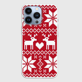 Чехол для iPhone 13 Pro с принтом Пиксельные рождественские олени в Санкт-Петербурге,  |  | арт | большие цветы | большой цветок | вязаный рисунок | вязь | новый год | олени | олень | рисунок | рождество | сердечко | сердце | снег | снежинка | снежинки | цветок | цветы