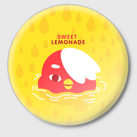 Значок с принтом Sweet lemonade в Санкт-Петербурге,  металл | круглая форма, металлическая застежка в виде булавки | Тематика изображения на принте: digital toys | gamer | games | helicopter taxi | pets | toca boca | toca hair salon | toca kitchen | toca life | toca life city | toca life worl | toca tea party | video games | игры