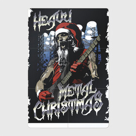 Магнитный плакат 2Х3 с принтом Heavy Metal Christmas в Санкт-Петербурге, Полимерный материал с магнитным слоем | 6 деталей размером 9*9 см | Тематика изображения на принте: beard | christmas | guitar | guy | heavy metal | holiday | music | new year | santa klaus | solo | борода | дед мороз | еитара | музыка | праздник | рождество | солист | чувак