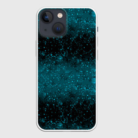Чехол для iPhone 13 mini с принтом Черно синие блестки в Санкт-Петербурге,  |  | блеск | блестки | блестящие звезды | блестящий узор | градиент | градиентный | детский | женский | звезды | синий узор | шик