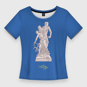 Женская футболка 3D Slim с принтом CMbYN скульптура Тимоти Шаламе Арми Хаммер в Санкт-Петербурге,  |  | armie hammer | call me by your name | cmbyn | sculpture | timothee chalamet | арми хаммер | назови меня своим именем | скульптура | тимоти шаламе