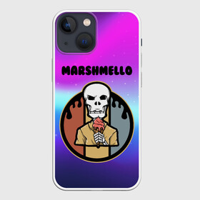 Чехол для iPhone 13 mini с принтом MARSHMELLO | МАРШМЕЛЛОУ (Z) в Санкт-Петербурге,  |  | dj | marshmello | marshmelo | маршмелло | маршмеллоу | маршмелоу