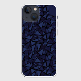Чехол для iPhone 13 mini с принтом Темный синий геометрический в Санкт-Петербурге,  |  | абстрактный | геометрический | комбинированный узор | молодежный | мужской | синий | современный | темный синий