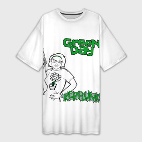 Платье-футболка 3D с принтом Kerplunk  Green Day в Санкт-Петербурге,  |  | american idiot | green day | альтернативный | билли джо армстронг | греен дай | грин дей | гриндей | группа | зелёный день | майк дёрнт | музыка | панк | поп | поппанк | рок | тре кул