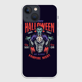 Чехол для iPhone 13 mini с принтом Вампир в Санкт-Петербурге,  |  | halloween | holiday | pumpkin | samayn | vampire | zombie | вампир | ведьма | вечеринка | день всех святых | зомби | карнавал | маскарад | мертвец | оборотень | привидение | самайн | светильник джека | страшный джек | труп