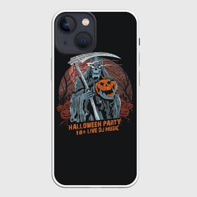 Чехол для iPhone 13 mini с принтом Смерть с Косой в Санкт-Петербурге,  |  | halloween | holiday | pumpkin | samayn | zombie | вампир | ведьма | вечеринка | день всех святых | зомби | карнавал | маскарад | мертвец | оборотень | привидение | самайн | светильник джека | страшный джек | труп | тыква