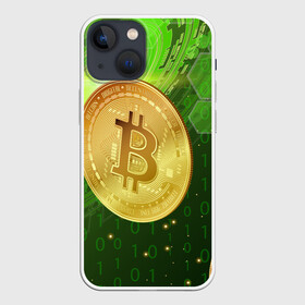 Чехол для iPhone 13 mini с принтом Биткоин в Санкт-Петербурге,  |  | биткоин | виртуальная валюта | криптовалюта | монеты