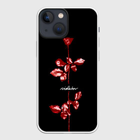 Чехол для iPhone 13 mini с принтом Violator   Depeche Mode в Санкт-Петербурге,  |  | depeche mode | альбом | альтернативный | вестник моды | группа | депеш мод | депешмод | дэйв гаан | индастриал | красно   белая | мартин гор | музыка | новая волна | роза | рок | синти поп | черная