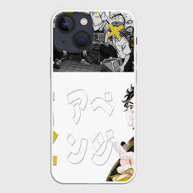 Чехол для iPhone 13 mini с принтом Плаксивый герой в Санкт-Петербурге,  |  | hanagakitakemichi | tokyorevengers | иероглифы | манга | токийскиемстители | ханагаки